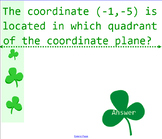 The Coordinate System Place Your Bet Review Game VA SOL 6.11 6.12