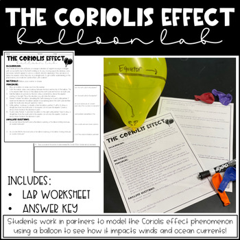 Preview of The Coriolis Effect Balloon Lab Hands on Student Activity