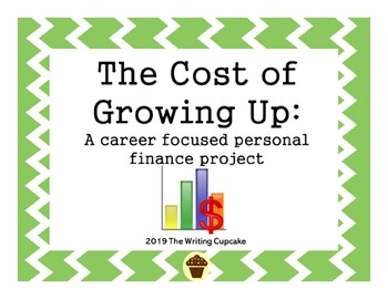 Preview of The Cost of Growing Up:  A career focused personal finance project