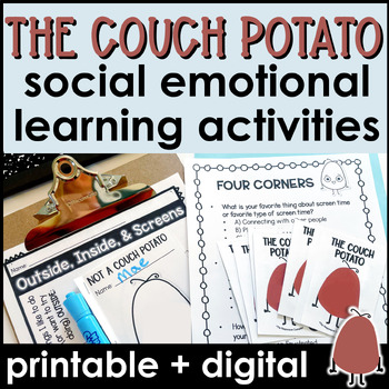 Preview of The Couch Potato Lesson and Activities for Social Emotional Learning