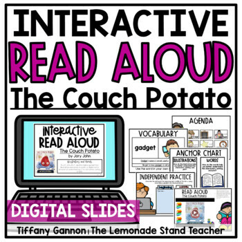 Preview of The Couch Potato | Illustrations and Words Digital Google Slides TM Lessons