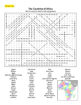 The Countries Of Africa International Word Search Puzzle By Stephen   Original 8846152 2 