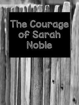 Preview of The Courage of Sarah Noble Book Study Packet - Paperless ( Distance Learning)