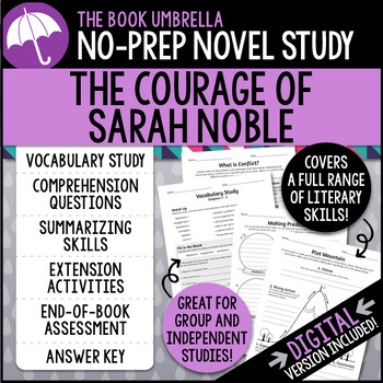 Preview of The Courage of Sarah Noble Novel Study { Print & Digital }