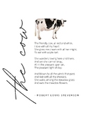 The Cow Poem by Robert Louis Stevenson Printout for Farm T
