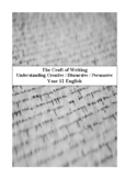 The Craft of Writing Understanding Creative / Discursive /