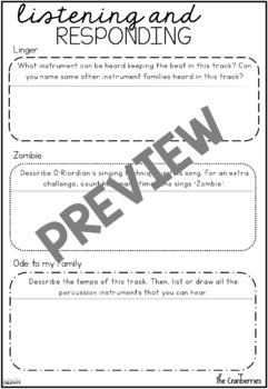 Zombie by The Cranberries worksheet