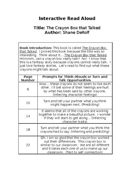 Preview of The Crayon Box That Talked Interactive Read Aloud Lesson