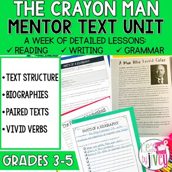 Preview of The Crayon Man Mentor Text Unit for Grades 3-5