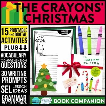 Preview of THE CRAYONS CHRISTMAS activities READING COMPREHENSION - Book Companion