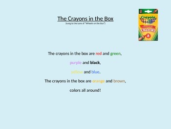 Preview of The Crayons in the Box