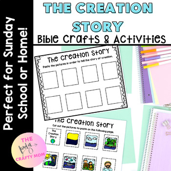 Preview of The Creation Story Bible Lesson: Crafts and Activities for PreK - Fifth Grade