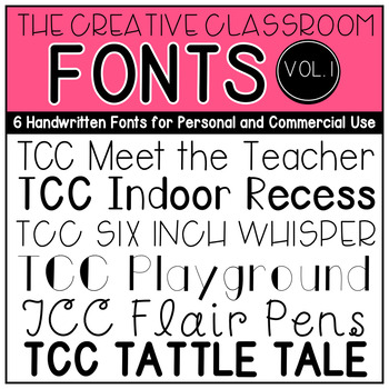 Preview of The Creative Classroom Fonts: Volume 1