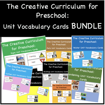 The Creative Curriculum for Preschool BUNDLE 21 UNITS Vocabulary