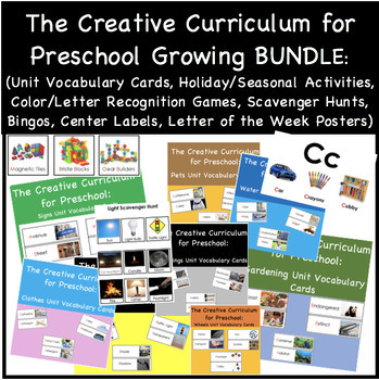 The Creative Curriculum for Preschool GROWING Bundle (53 ALIGNED RESOURCES)