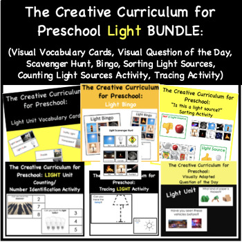 Preview of Creative Curriculum for Preschool: LIGHT STUDY BUNDLE (7 RESOURCES)