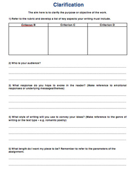 Preview of The Creative Process Workbook - Creative Writing Assessment Task