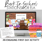 ELA Back to School Stations / First Day of School Activity
