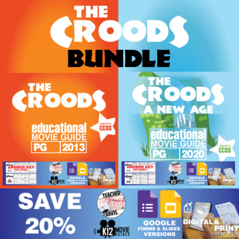Preview of The Croods Movie Guide Bundle | Worksheet | Questions | Google | SAVE OVER 20%