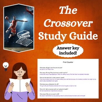 Preview of The Crossover Novel Study Guide (comprehension questions for all chapters)