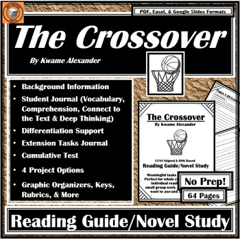 Preview of The Crossover | Reading Guide | Book / Literature Novel Study & Projects |FULL