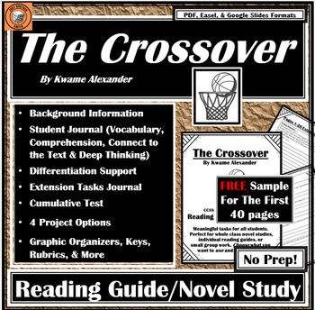 Preview of The Crossover | SAMPLE Reading Guide | Book / Literature Novel Study