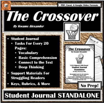 Preview of The Crossover| STUDENT JOURNAL | Reading Guide | Book /Novel Study Comprehension