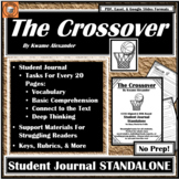 The Crossover| STUDENT JOURNAL | Reading Guide | Book /Nov