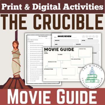 Preview of The Crucible (1996) | Movie Guide | Digital & Print Worksheets | Arthur Miller