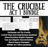 The Crucible Act 1 Bundle Activities on Characterization, 