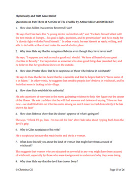 act 1 discussion questions the crucible