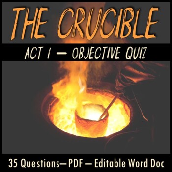 Preview of The Crucible Quiz (Act 1)