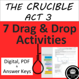 The Crucible Act 3 Interactive Drag and Drop Activities fo