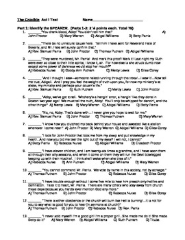 Crucible Literature Guide Teacher Answer Key