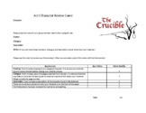 The Crucible Act I Character Review Game