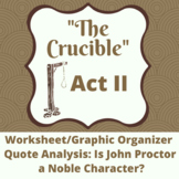 The Crucible Act II: John Proctor Noble Character Quote Analysis