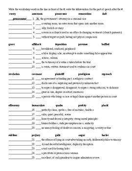 32 The Crucible Vocabulary Act 1 Worksheet Answers ...