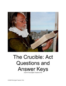 Preview of The Crucible Act Questions and Answer Keys