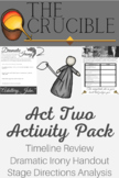 The Crucible Act Two Activities Worksheets DIGITAL INCLUDED!