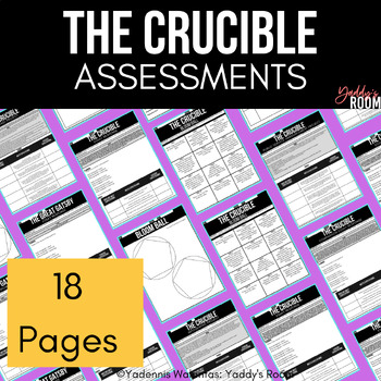 Preview of The Crucible Assessment Bundle CCSS Aligned Self Grading