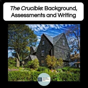 Preview of The Crucible: Background, Study Guides, Assessments, and Writing