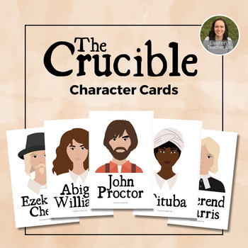 Preview of The Crucible Character Cards - Arthur Miller - American Literature