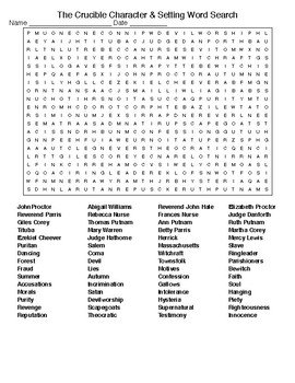 Bestseller: Word Search Answers For The Crucible