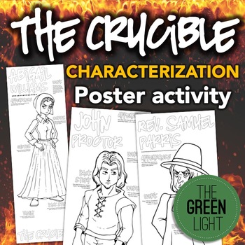 Preview of The Crucible Characterization Poster Activity - Ready-to-print!