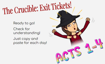 Preview of The Crucible: Daily Exit Tickets
