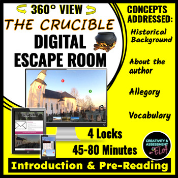 Preview of The Crucible Digital Escape Room | INTRODUCTION, PRE-READING, & BACKGROUND