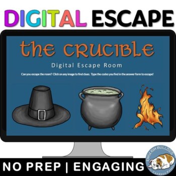 Preview of The Crucible Digital Escape Room Review Game Activity