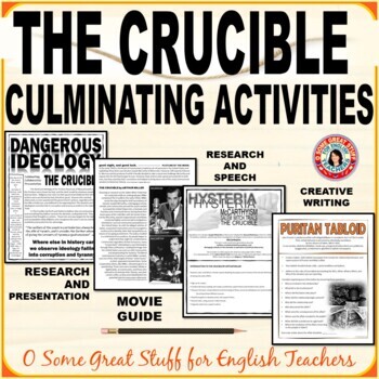 Preview of The Crucible FIVE Culminating Activities with Independent and Group Projects