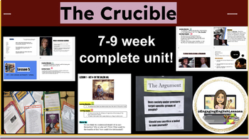 Preview of The Crucible Growing Bundle - 7-9 week complete unit! Slides, TaskCards & More!