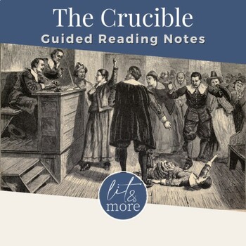 Preview of The Crucible Guided Reading Notes | No prep play enhancement!